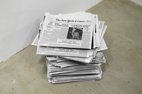 A stack of New York Times Newspapers